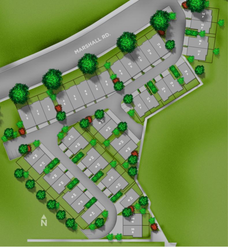 Phase 1 consists of 42 four-bedroom townhomes.