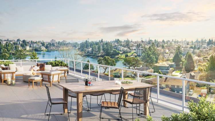 Amenities at Central Block - Features seating areas and a barbeque dining space with views over The Gorge.