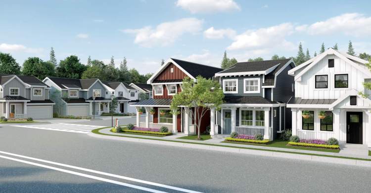 An enclave of single-family homes situated under the backdrop of Kanaka Creek Regional Park. 