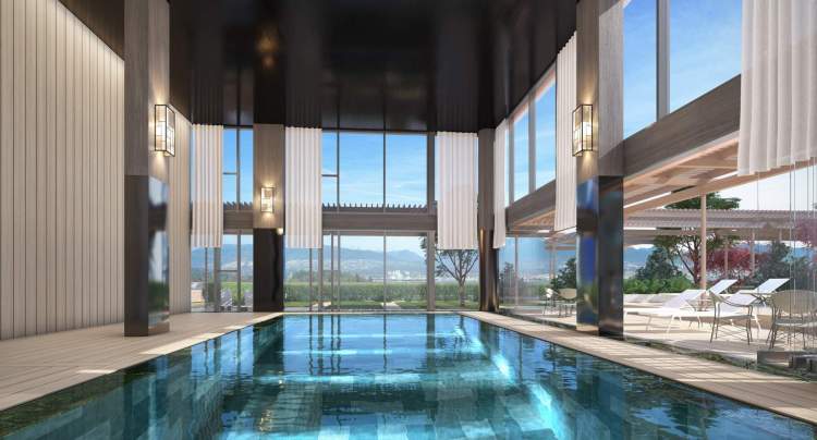 Club Robson is an exclusive private residents club that includes an ozone lap pool.