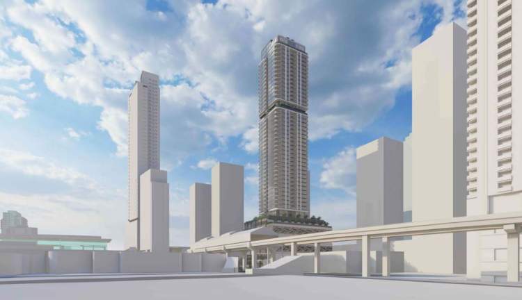 A 50-storey, mixed-use tower with 429 Surrey City Centre condominiums.