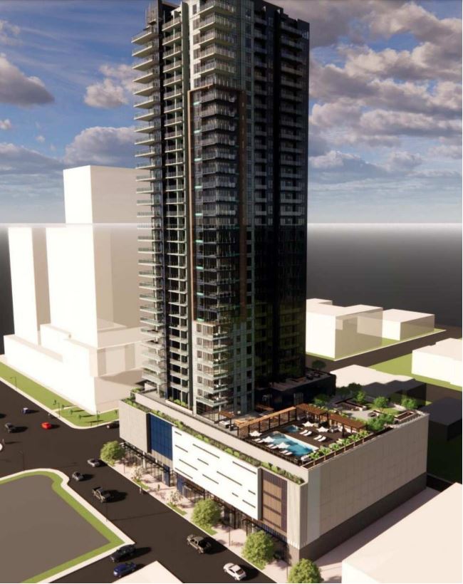 A new 36-storey highrise coming soon to Downtown Kelowna from Kerkhoff Construction.