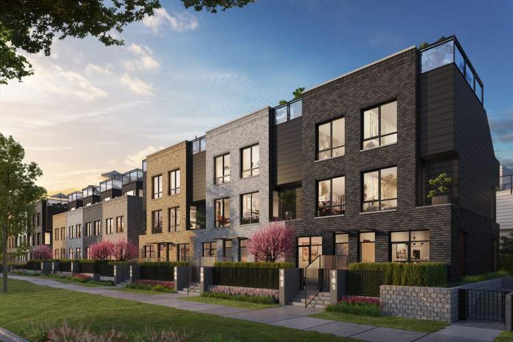 A collection of 47 Cambie Corridor townhomes near Queen Elizabeth Park.