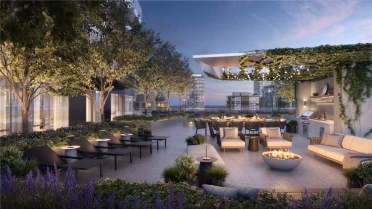 Club One includes an outdoor family dining area and a fire pit lounge.