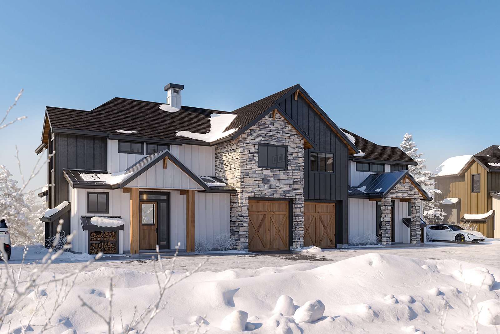 A collection of luxury duplex, triplex, and single-family homes at Big White.