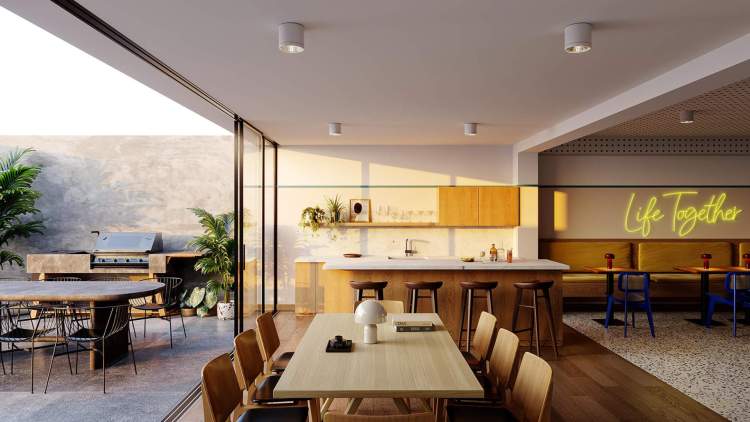 A 1,680-sq-ft multi-function space with an outdoor terrace.