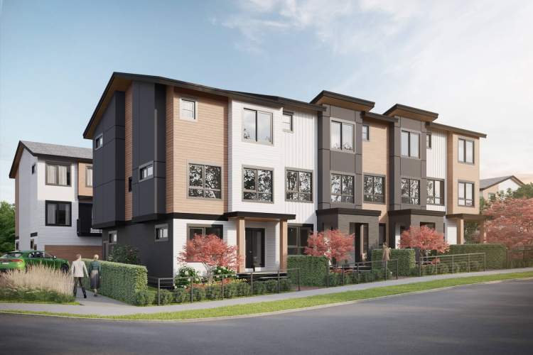 A collection of 42 four-bedroom Fraser Heights townhomes in North Surrey.
