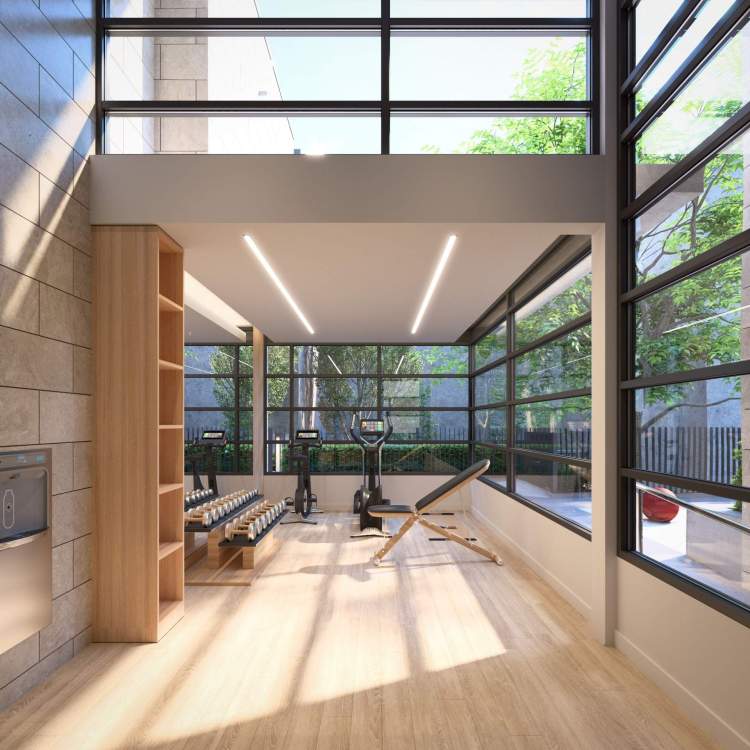 An elevated fitness space with state-of-the-art equipment.