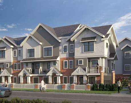 A Collection Of 35 North Delta Townhomes With Three Bedrooms And A Flex Room.