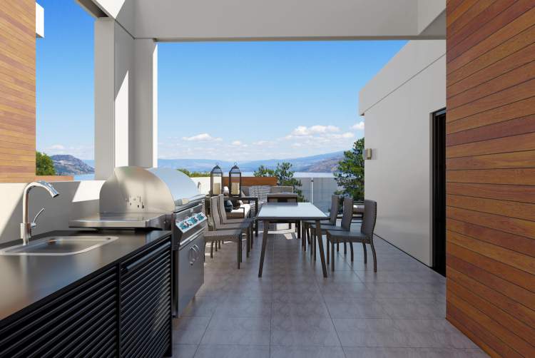 Each home features a rooftop terrace with breathtaking lake views.