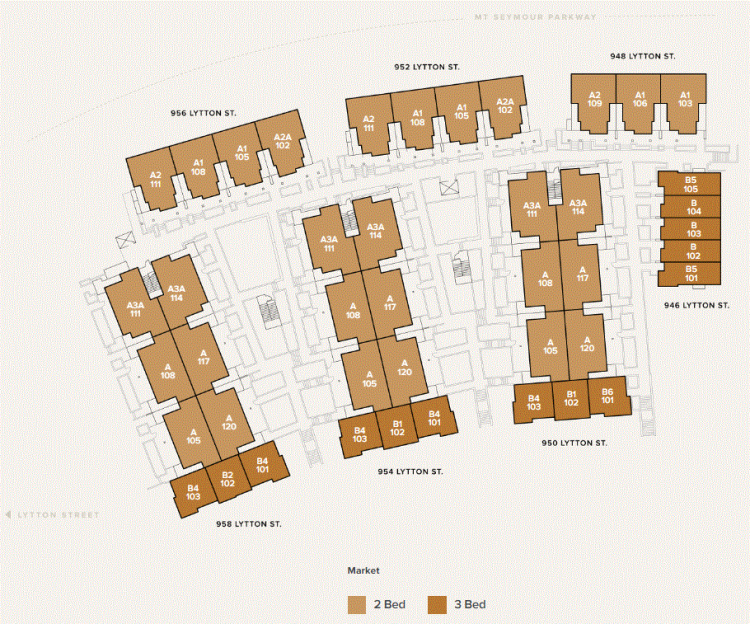 Site plan showing garden flats.