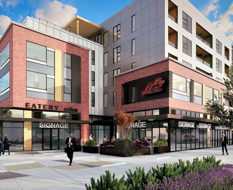 A mixed-use development with 63 condominiums and seven street-level commercial retail units.