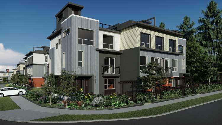 These 3-storey woodframe homes range from approximately 1,380 – 1,500 sq ft.