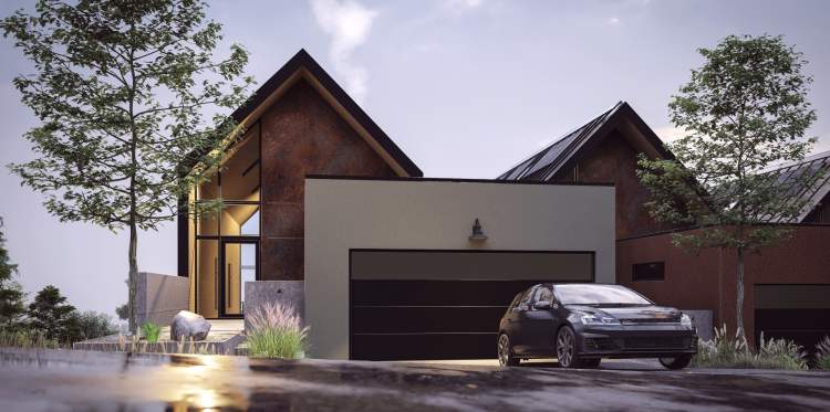 Each home has an attached 2-car garage with additional driveway parking.