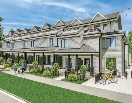 A Collection Of 16 Passive House Townhomes In Cedar Cottage.