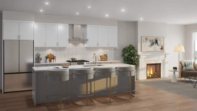 Homes feature a galley kitchen with energy-efficient appliances.