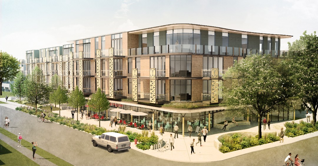 A 4-storey, mixed-use building offering 48 Fairfield condominiums.