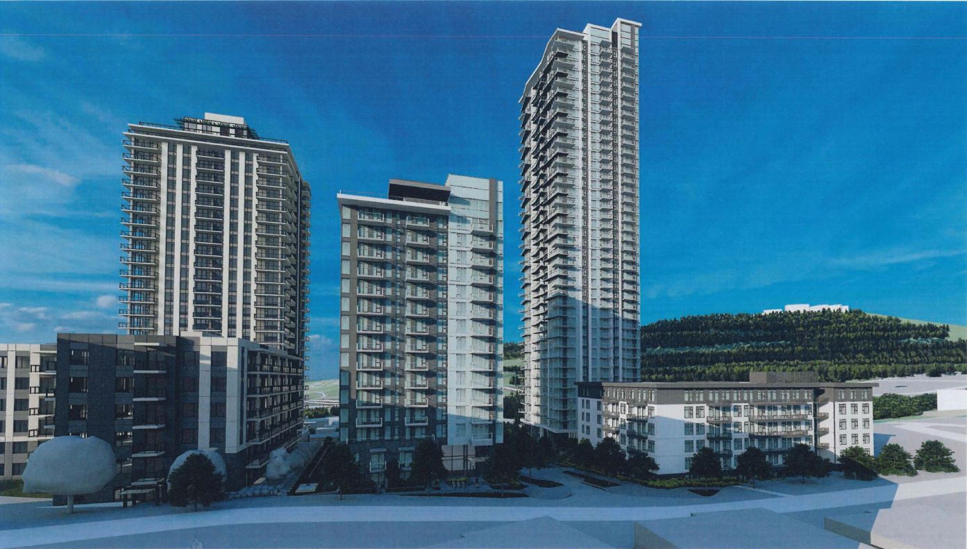 A West Coquitlam residential development offering a mixture of apartments, condominiums, and townhomes.