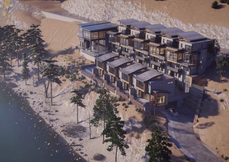 Nine exclusive townhomes situated on the bench shore of McKinley Beach.