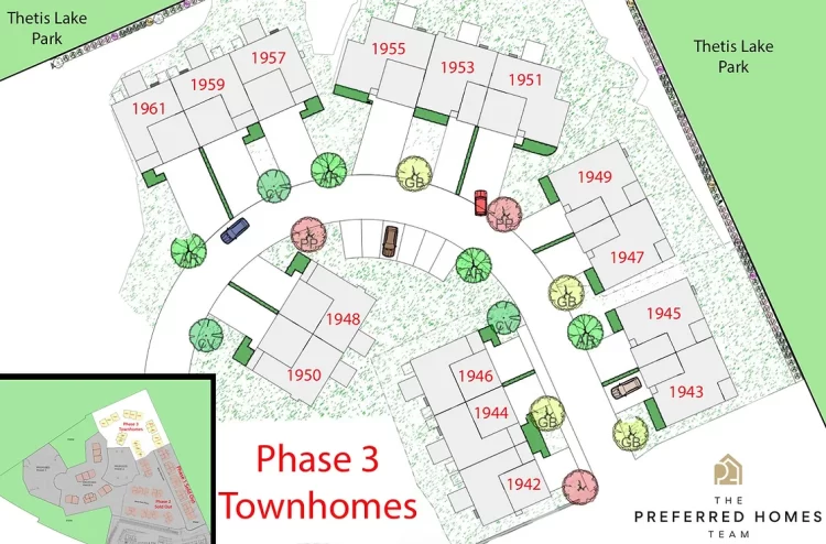 Phase 3 offers a selection of 15 two-storey townhomes with three or four bedrooms.