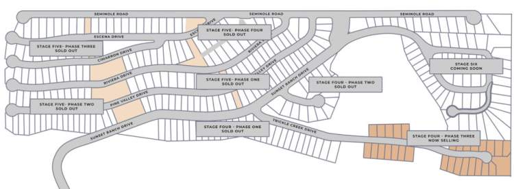 Site plan showing Stage 4 & 5 lots.