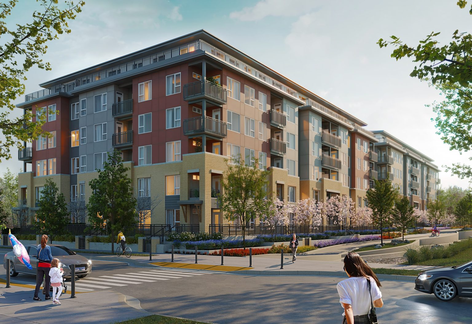 A collection of 140 North Shore condominiums in two 6-storey buildings.