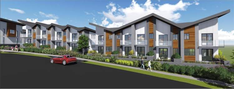 A collection of 25 West Kelowna townhomes with two to four bedrooms.
