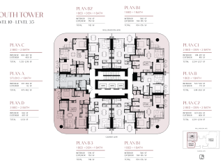 Reign Metrotown South Tower Floor Plans