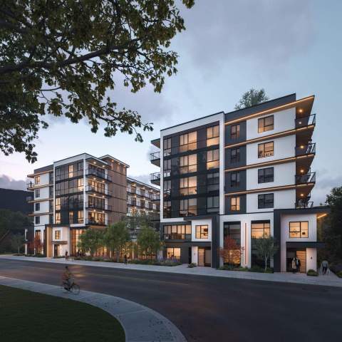Revo Kelowna Is A 6-storey Woodframe Mid-rise Offering 240 Condominiums & Townhomes.