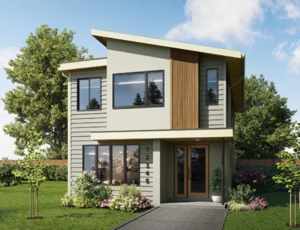 Front exterior render of the Westwick plan.