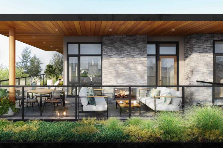 The Tides at Cordova Bay penthouse patios are a home entertainer’s delight.