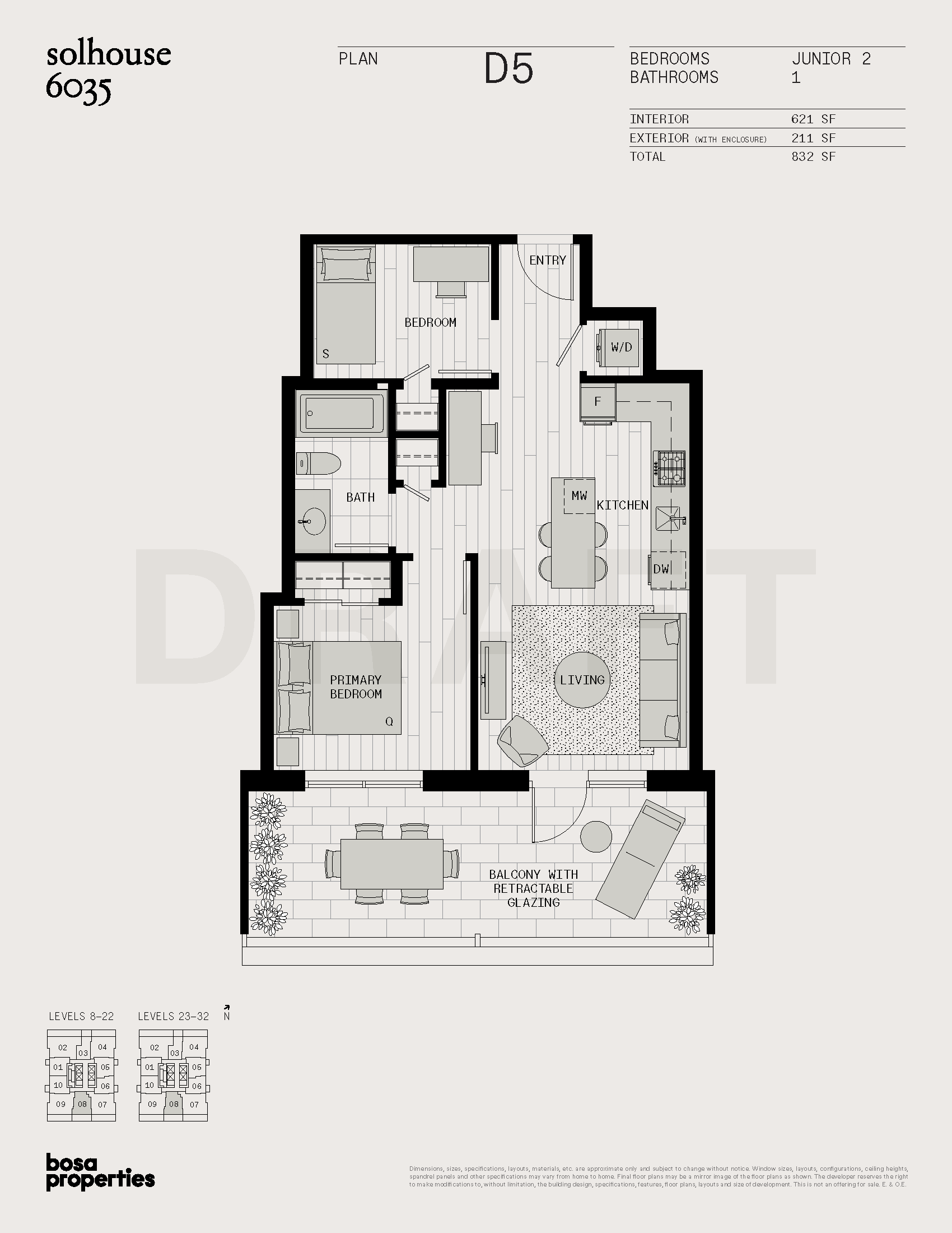 Solhouse Floorplan D5 Jr 2-Bedroom