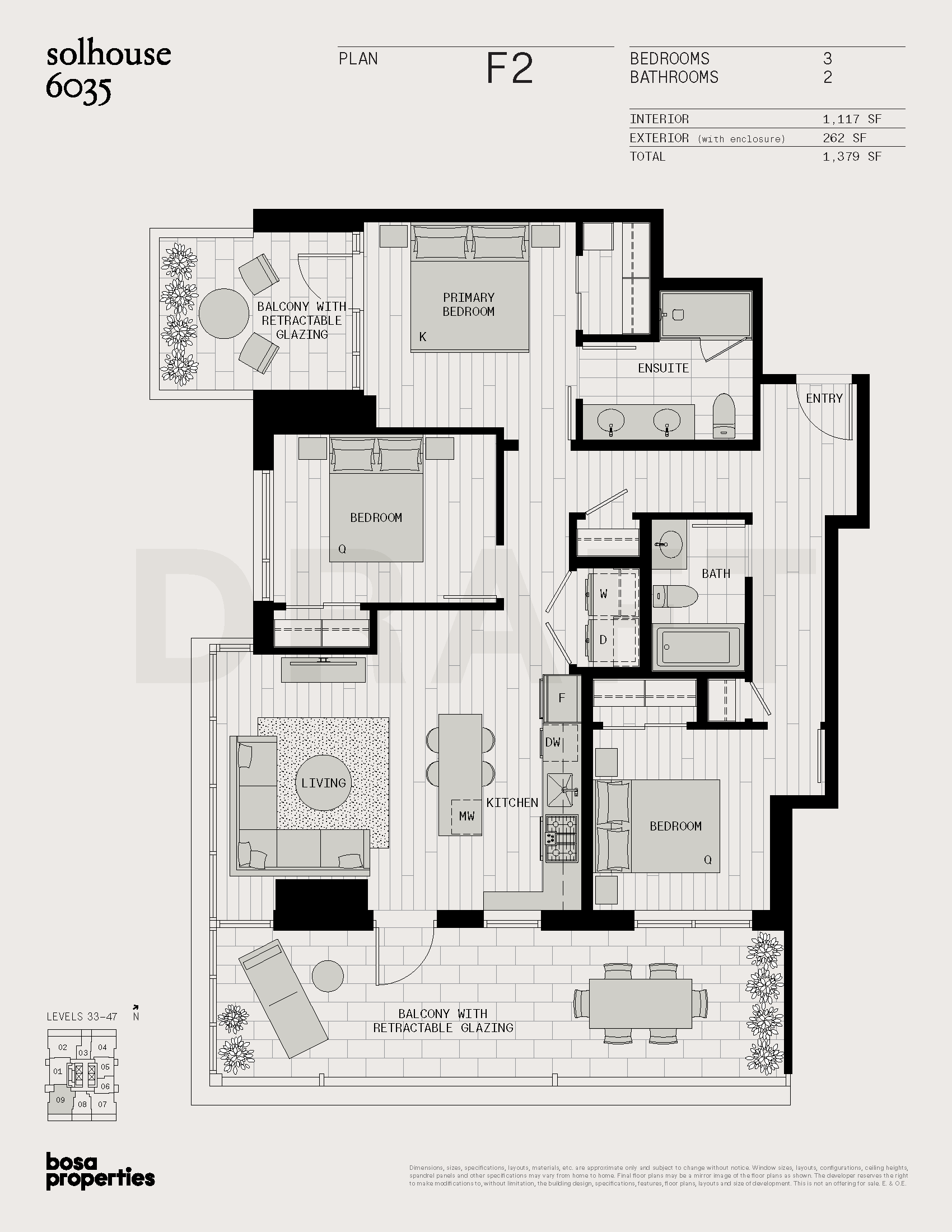 Solhouse Floorplan F2 3-Bedroom