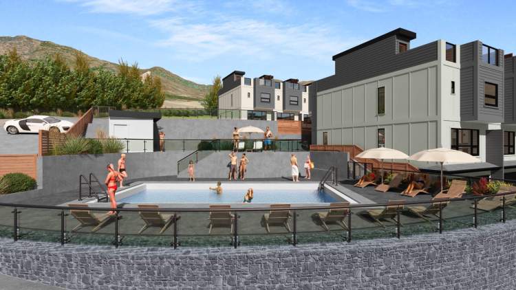 Residents will enjoy use of a private, heated swimming pool.