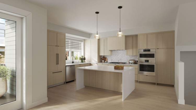 The Osprey features spacious and bright L-shaped kitchens.