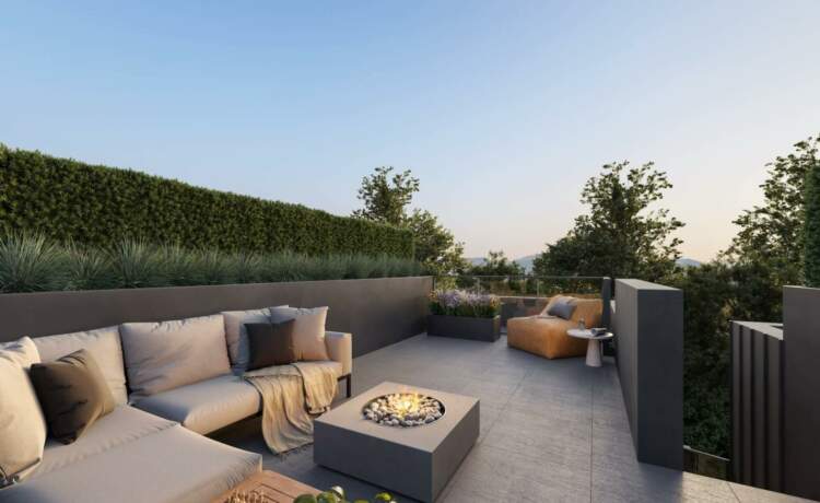Select York by Listraor homes feature rooftop decks with views to the north.