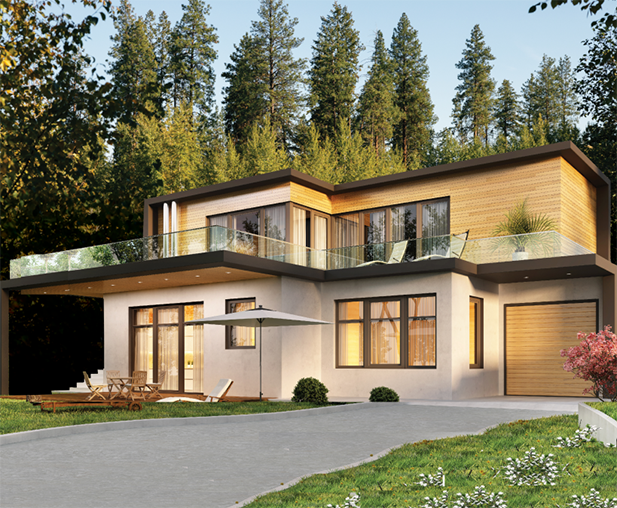 Example of an Okanagan Modern custom home style for Sage Water.