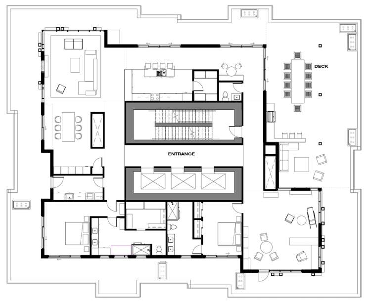 Trillium at City Gardens penthouse floor plan.