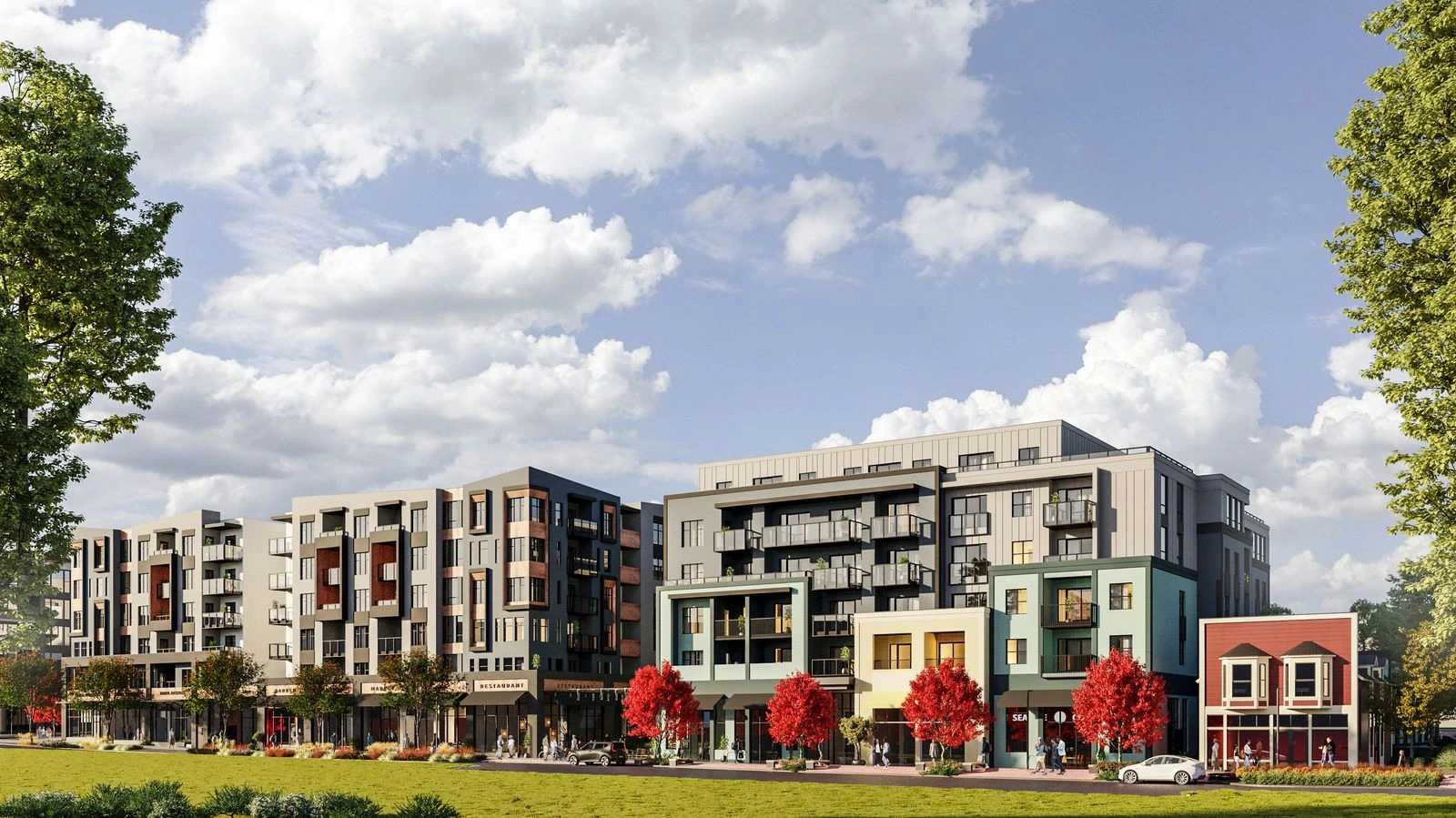 Mary Anne's Place is a Port Moody mixed-use development with condos, apartments, and retail.