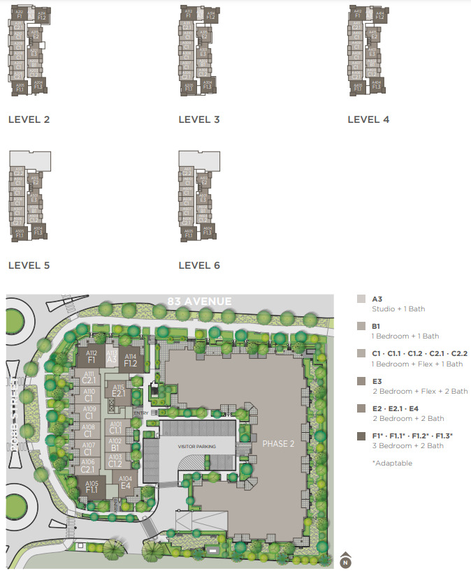 Site plan for The Commons Langley Building A.