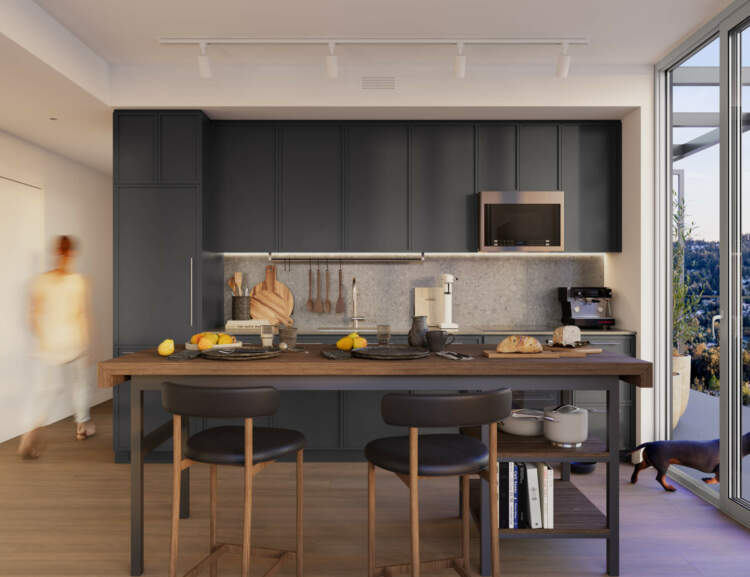 Town & Centre kitchen with contemporary Shaker-style cabinetry in Slate.