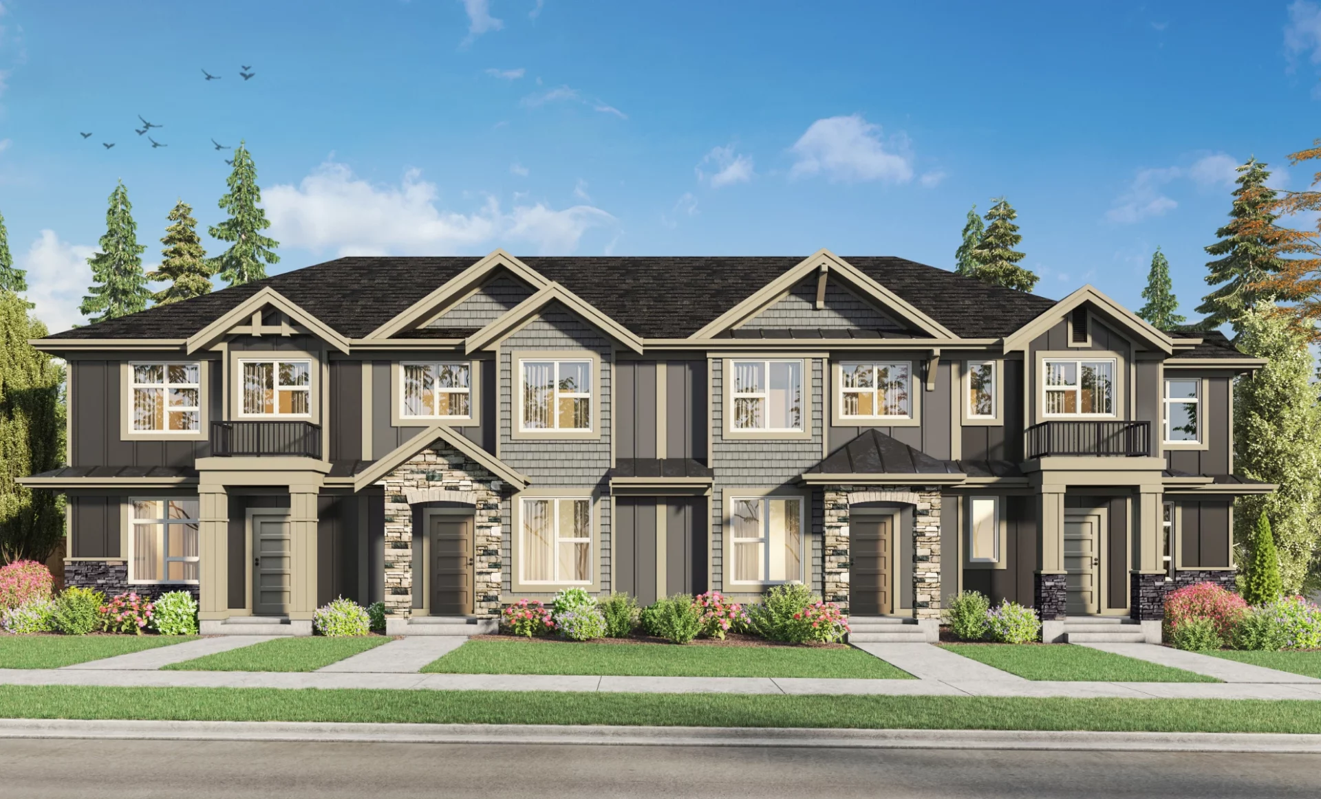 Brighton West rowhomes by Foxridge Homes is a collection of Langley non-strata homes.