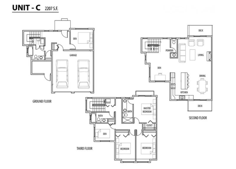 Mason Living Unit C floor plan.