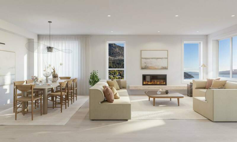 The McKay Grove main living area features a California West Coast design palette.