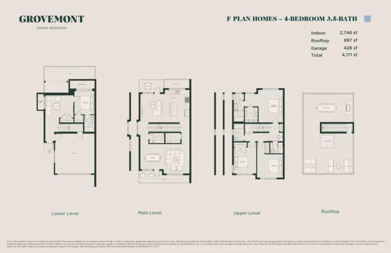 Grovemont townhomes Plan F.