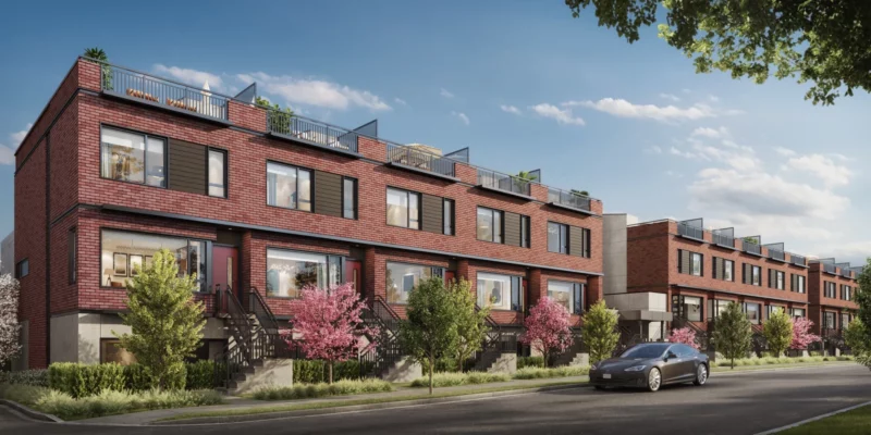 Kinsley at Queen Elizabeth Park is a new townhome project by Intergulf Development Group.