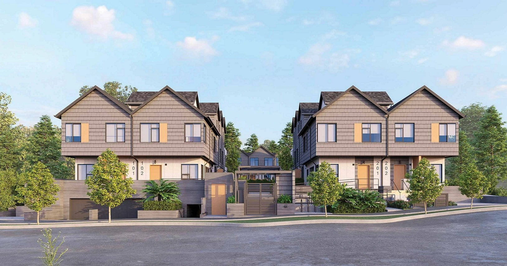 The Idyllic by Eunoia Homes is a 21-unit Burnaby townhome development.