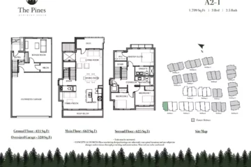The Pines A2-1 floor plan.