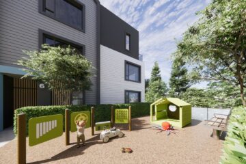 8899 Spires children's north courtyard play space.