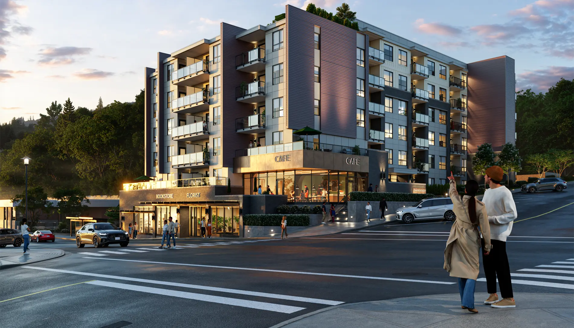 Montgomery by Redekop Faye is a mixed-use Mission mid-rise with 85 condominiums.